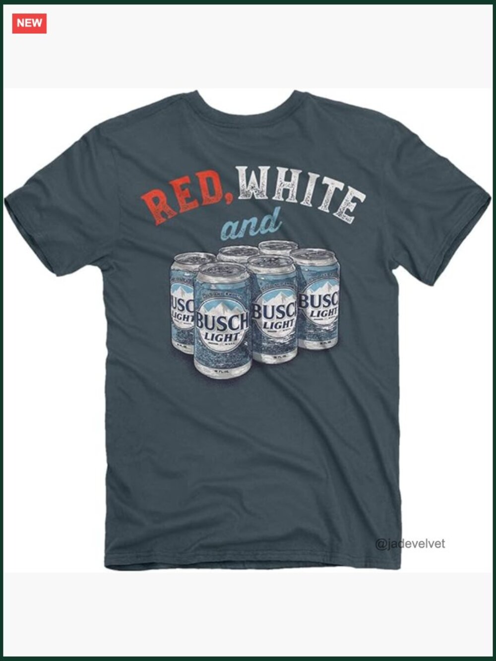 Official Busch Light Apparel, Unisex Classic Fit Crew Neck T-Shirt, 100%